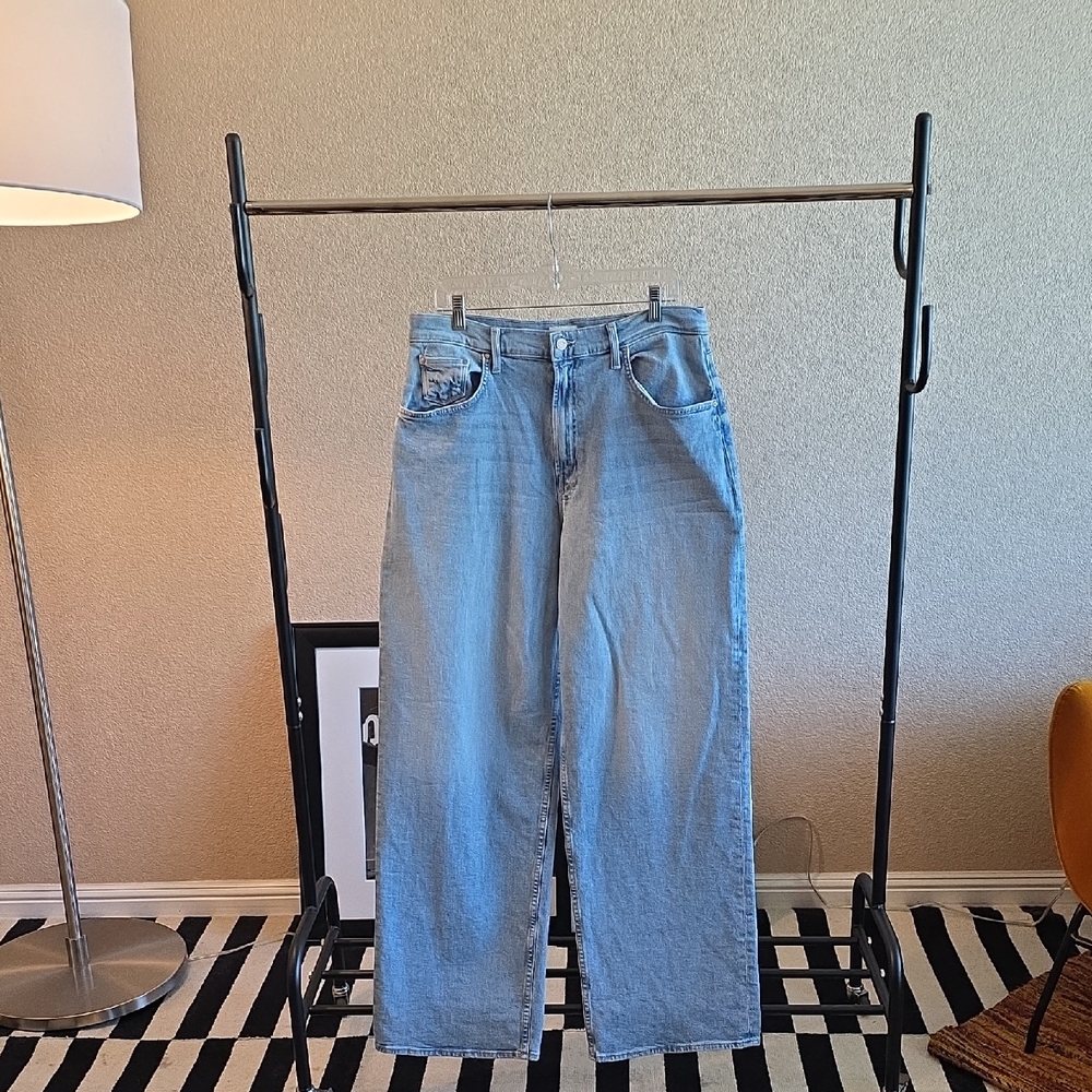 MOTHER High-Rise Wide Leg Jeans, 32